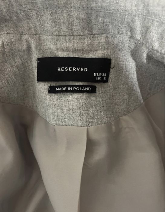 Klasyczna szara marynarka damska Reserved rozmiar XS/34