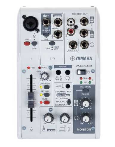 Mesa de Som Analógica Yamaha AG03 MK2 WH