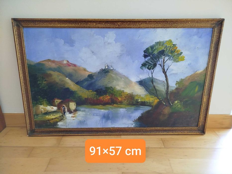 Pintura - Quadro Antigo, óleo sobre platex