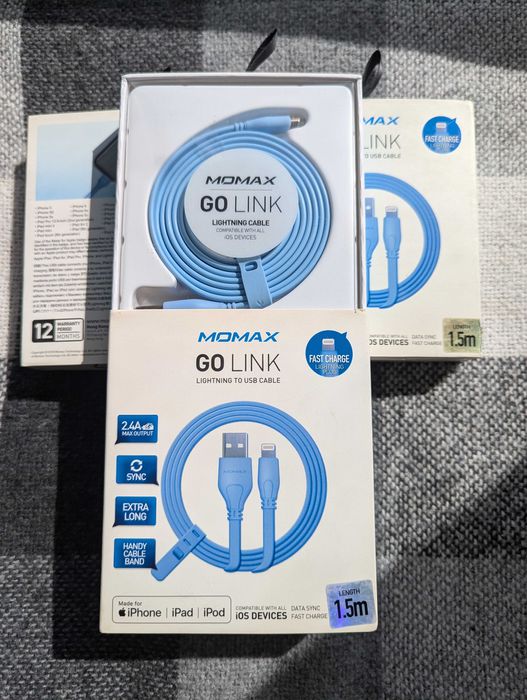 Кабель MoMax  Apple Lightning MFi certified 1,5М