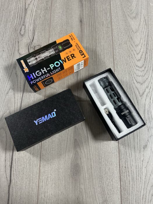 Потужний LED ліхтар YEMAO — High Power, акумуляторний, новий