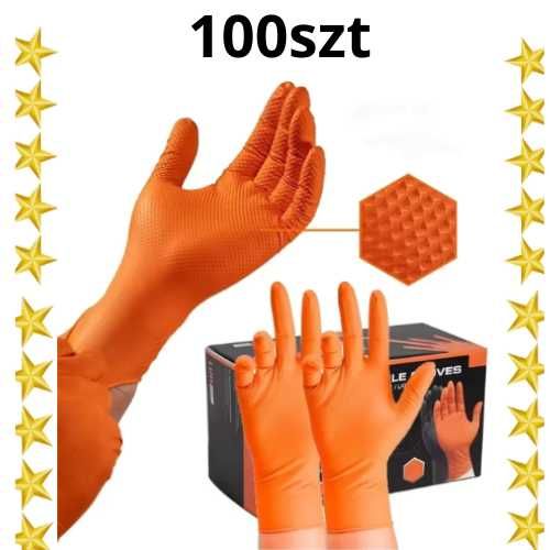Rękawice robocze nitrylowe Mocne Grip Strong roz. S,M,L,XL 100 szt FV