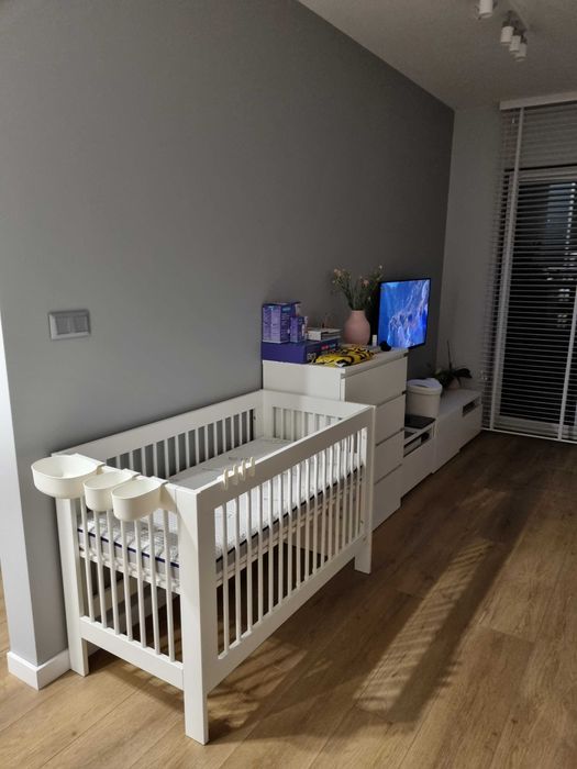 Stelaż łóżeczko dziecięce PINO 120x60 + materac +gratisy