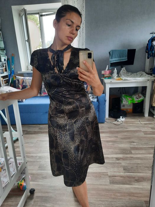 Деловое винтажное платье в стиле 40-х 50-х пин-ап ретро Mexx р.38 М