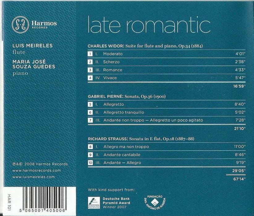 Luís Meireles, Maria José Souza Guedes - Late Romantic