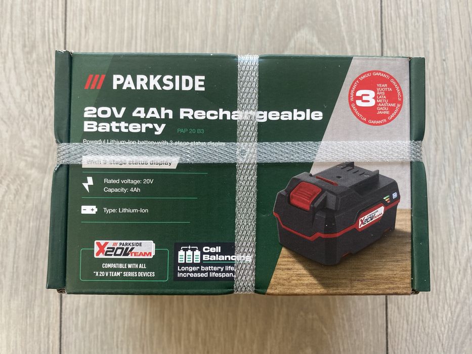 Nowa Bateria Akumulator Li-Ion Parkside 20V, PAP 20 B3 4Ah