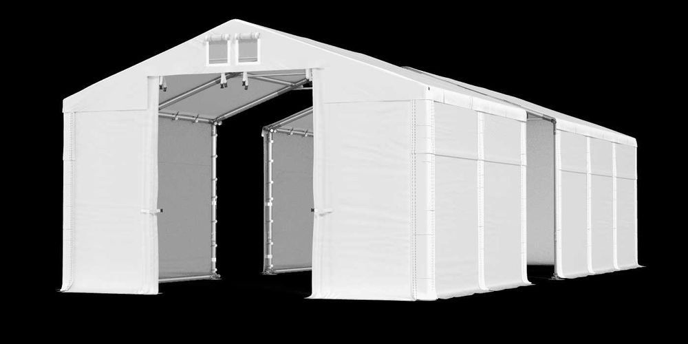 NAMIOT weselny, hala magazynowa, konstrukcja całoroczna 8m x 15m x 2,5m