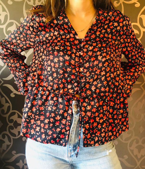 Blusa Mango manga comprida balão