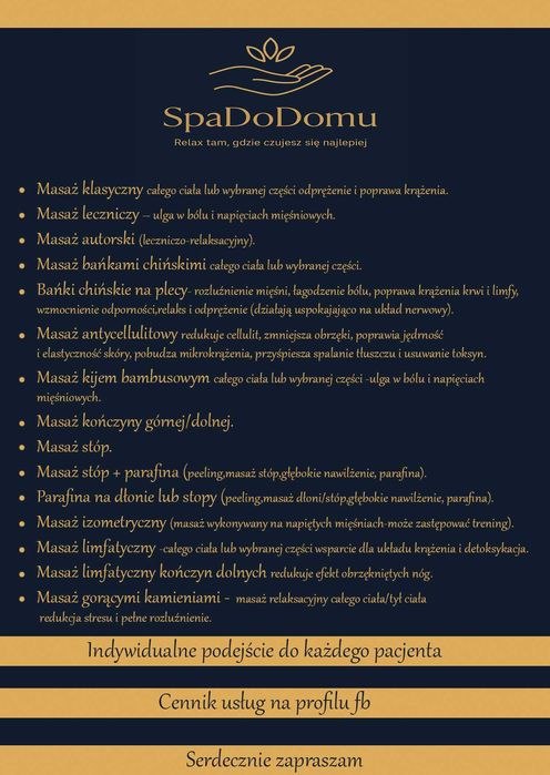 SpaDoDomu- masaże mobilne