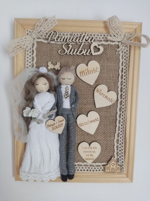Prezent pamiątka ślubna ślub ramka