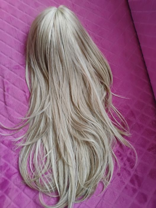 Peruka lace front jasny blond balejaż