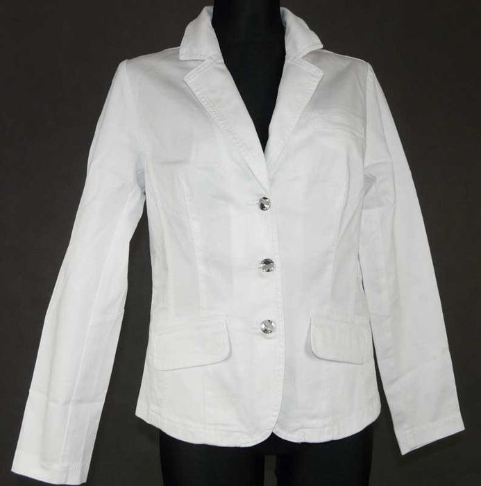 Marynarka biała jeansowa Lafei Nier XL 42