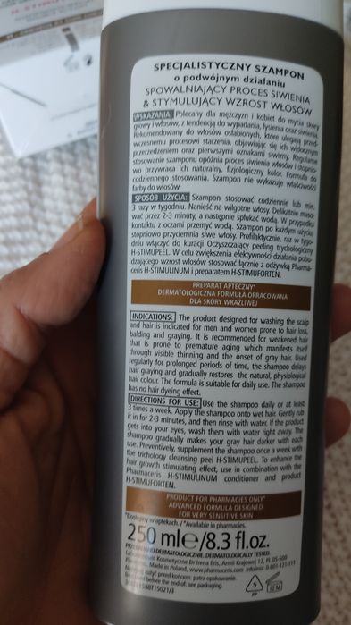 Champô para cabelo grisalho anti queda, fortificante