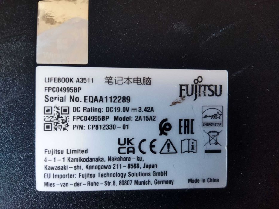 Portátil Fujitsu LifeBook A3511 da 11 Geraçao
