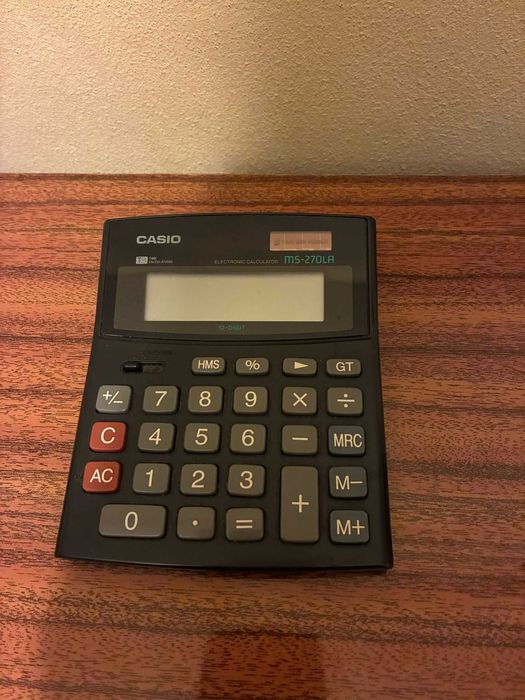 Calculadora Casio MS‑270L – Grande, Solar + Pilha