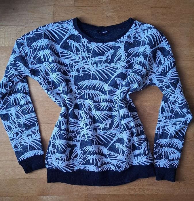 Bluza damska M Tally Weijl w palmy  czarno biała