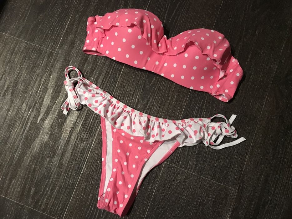 Купальник женский мята и белый ажур новинка s m р пуш ап push up