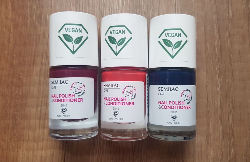 Semilac lakier do paznokci z odżywką 2w1 vegan 039 granat