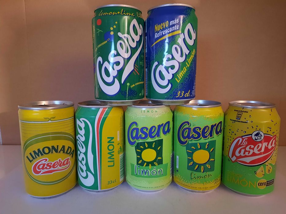 Lote de 85 latas de bebidas diversas - Dr Pepper, La Casera, Vimto e outras