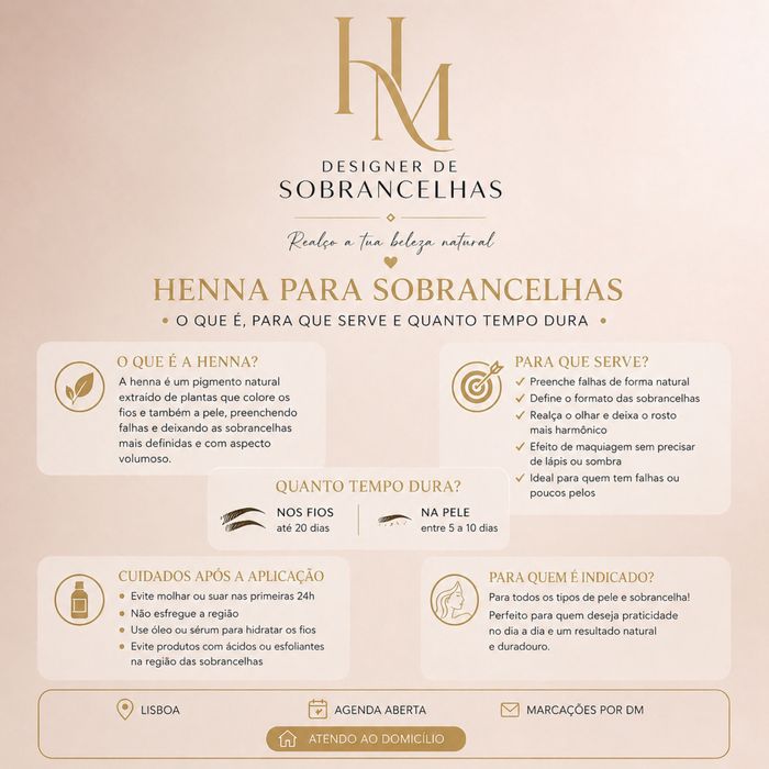Designer de sobrancelha Henna