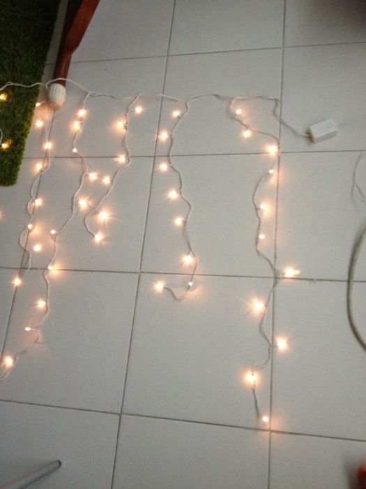 1 White String Light with 100 LED Bulbs and Curtain Style – New64564005493763123