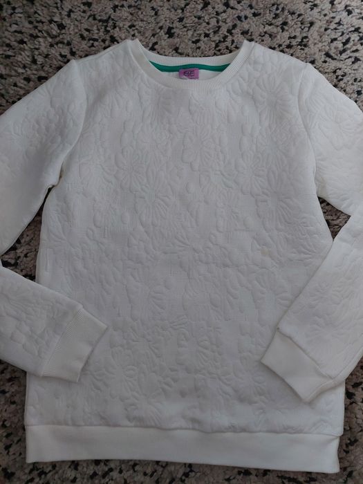 F&F bluza w wytlaczane kwiaty r. XS