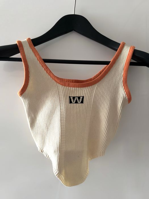 Корсетний топ в рубчик