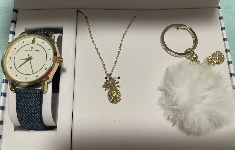 Vendo conjunto relógio, fio e porta-chaves Sailor Jane NOVO