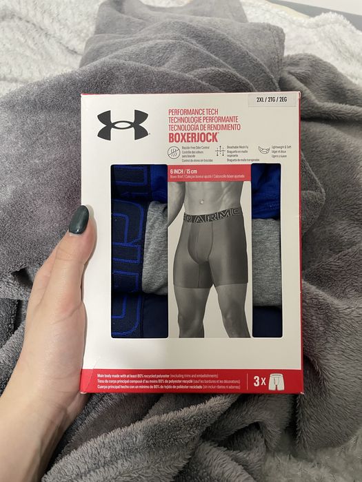 Чоловічі боксери Under Armour M Perf Tech 6in 3-Pack