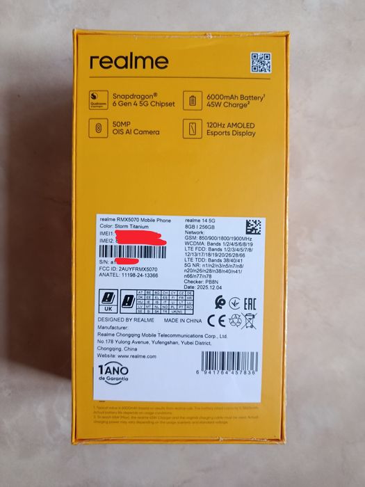 Realme 14 "5G"  8/256 з NFC Версія з зарядкой в комплекті