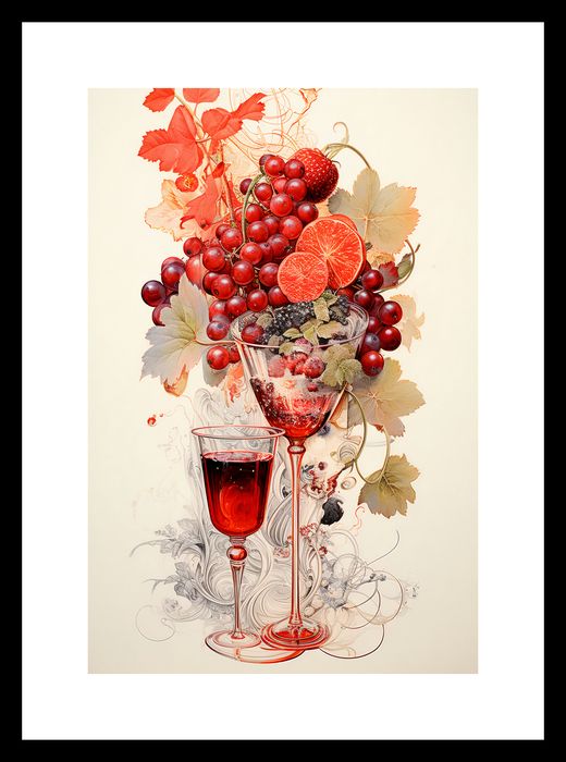 Plakat 20x30cm Krwisty Owocowy Koktajl