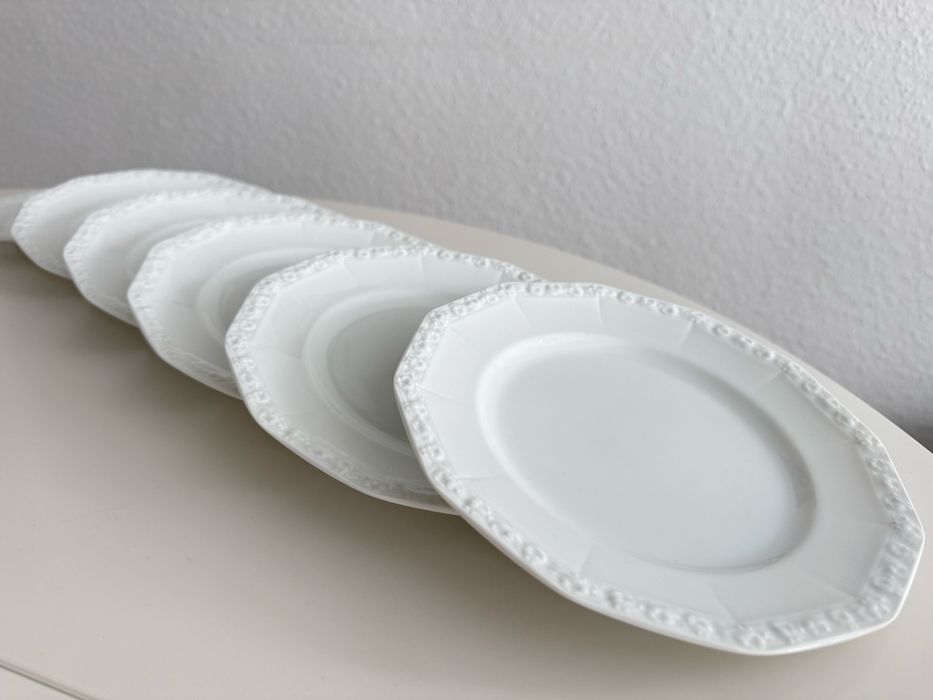 6 sztuk talerzyki deserowe Rosenthal Biała Maria