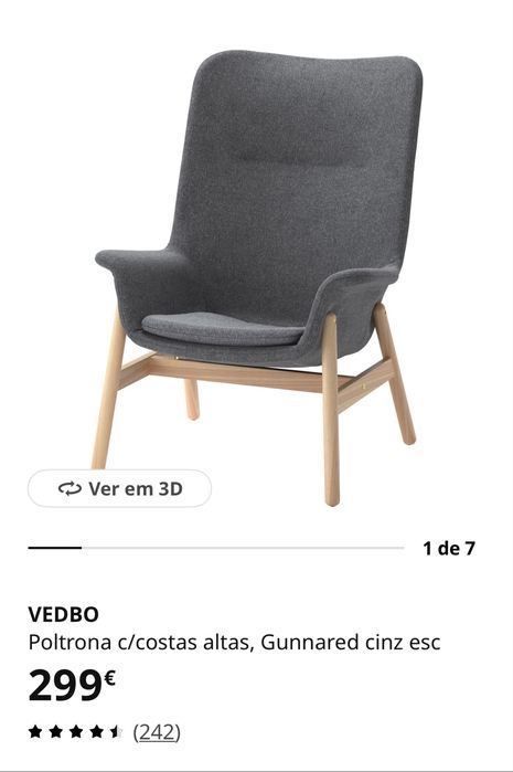 Poltrona VEDBO Ikea como nova