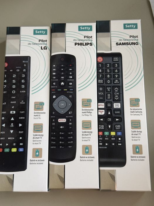 Pilot dla telewizora LG, Philips, Samsung (pilot firmy Setty) odbiór osobisty Wrocław