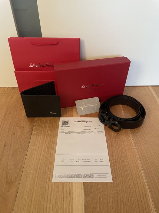 Salvatore Ferragamo pasek i portfel (zestaw), 115 cm
