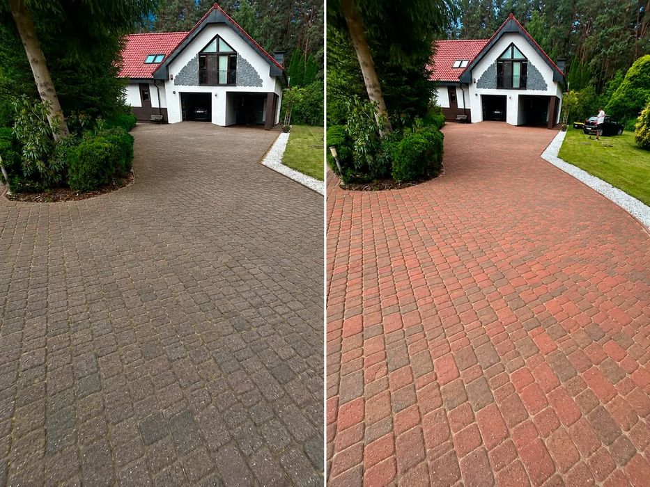 Czyszczenie kostki, podjazdów i elewacji - szybkie terminy