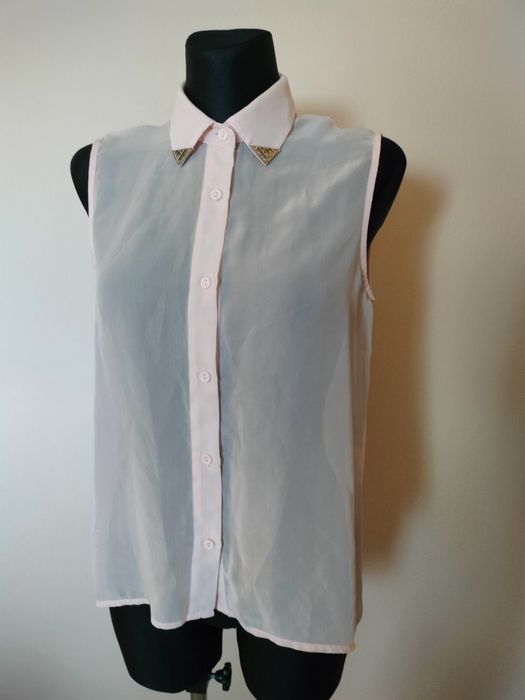 Różowa koszula na ramiączkach S