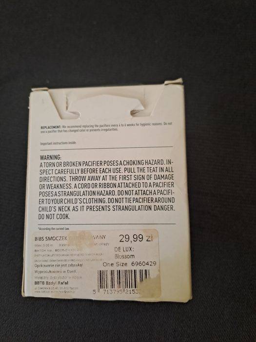 Smoczek Bibs de lux różowy 0-3 lata silikonowy Blossom