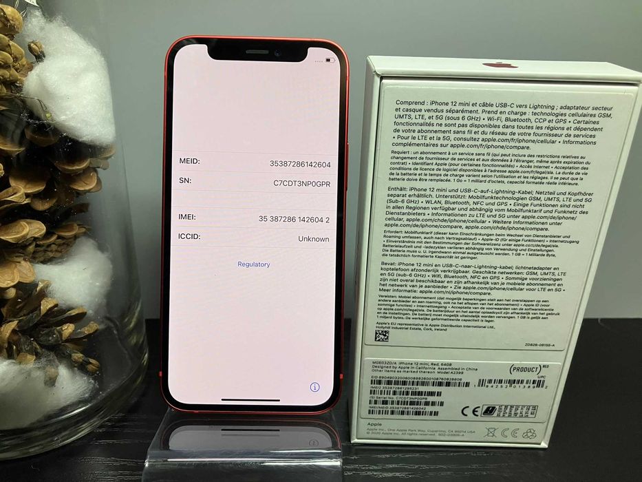 Iphone 12 mini 64gb Red Neverlock NEW Open Box