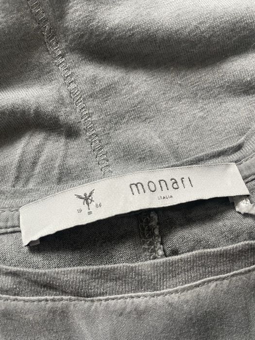 Bluzka damska Monari oversize szara naszywki zwiewna