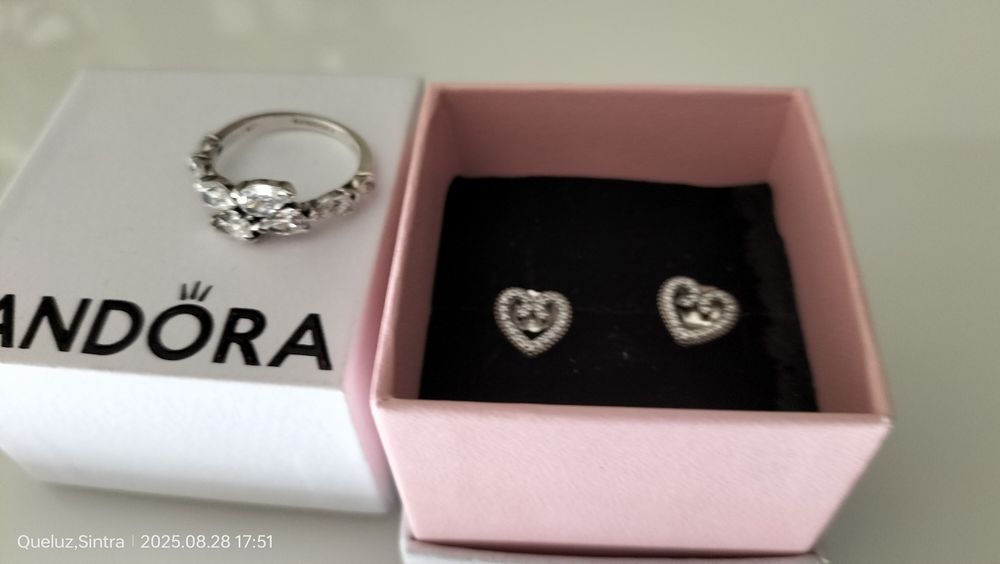Anel e brincos Pandora originais