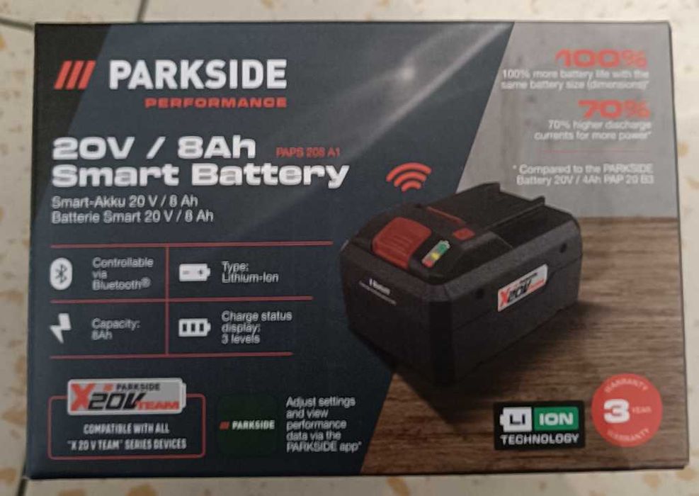 Parkside Performance smart Akumulator 20V 8 Ah NOWE
