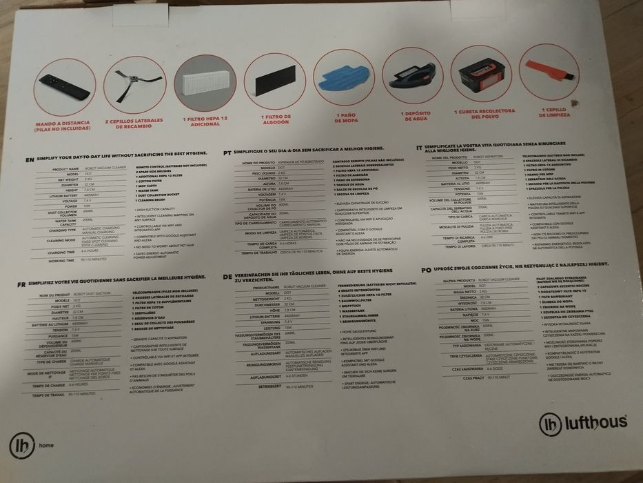 Aspirador robot DOT novo. Só o usei umas 4/5 vezes