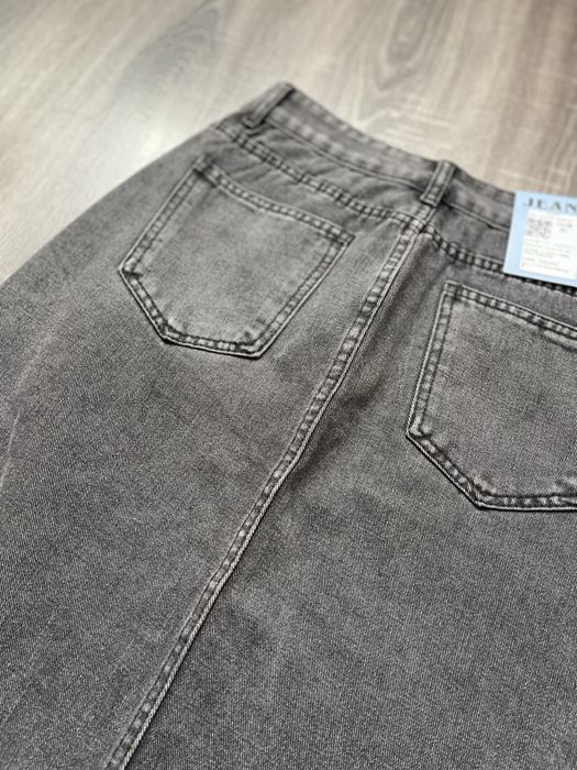 Джинсова спідниця міді