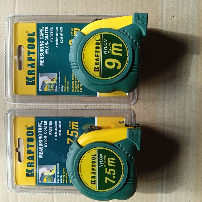 Рулетки KRAFTOOL  3м-9м(нейлон)