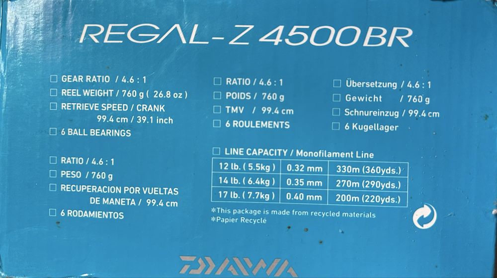 Продам Daiwa Regal-Z 4500 BR