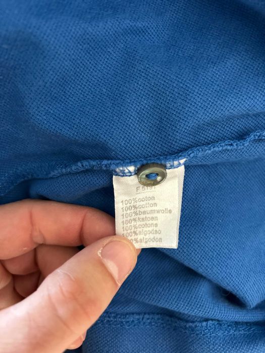 Niebieska męska koszulka polo - LACOSTE - M/L - OKAZJA