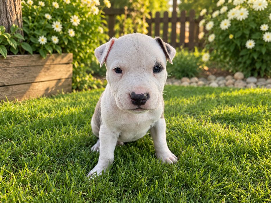 Amstaff - Biało niebieski Chłopiec