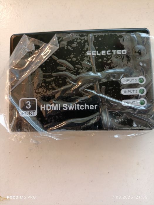 Przełącznik swither 3-port HDMI  z pilotem