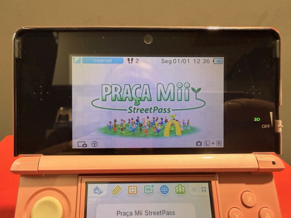 Nintendo 3ds cor de rosa